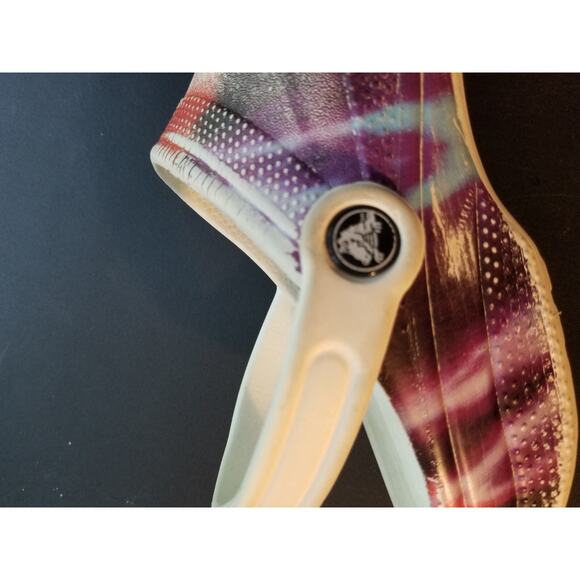 Tie Dye Rainbow Colors Classic Crocs Womens 11 Mens 9 Beach Casual - Picture 2 of 5